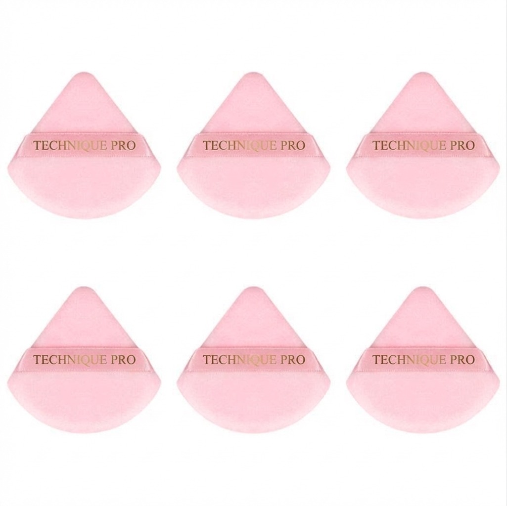 Technique PRO Powder Puff Brush - Pink Triangle - 6 pcs